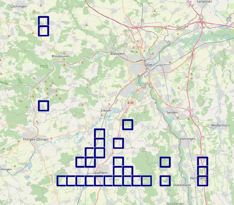 Anzeige der Tiles in QMapShack nach der Konvertierung Semente -&gt; Tracks