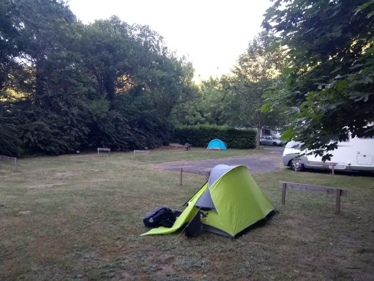 Auf dem Campingplatz von Rennes-les-Bains