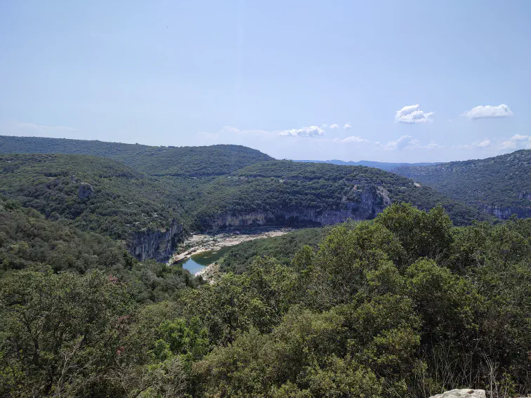 Blick auf die Gorges de l&rsquo;Ardeche