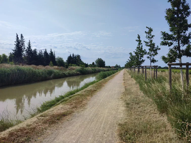 Am Canal de la Robine kurz vor Narbonne