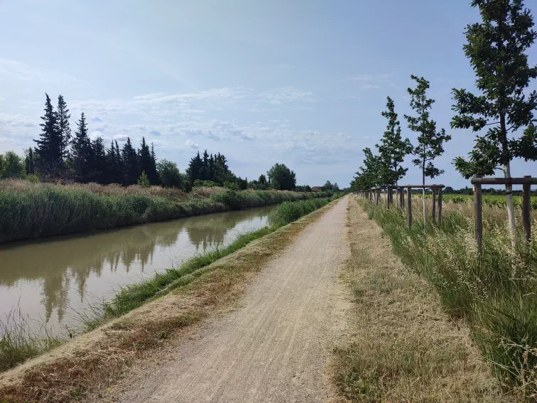 Am Canal de la Robine kurz vor Narbonne