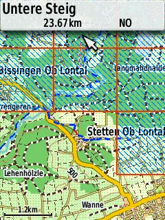 Garmin-Karte der Missing Tiles auf dem Garmin Etrex 30x