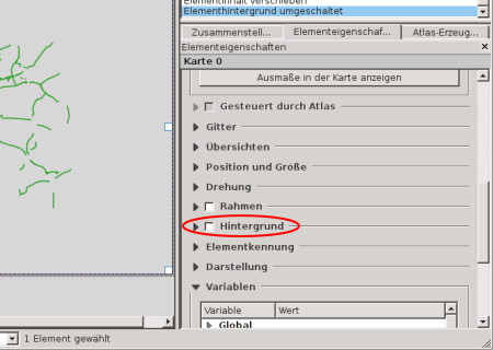 Einstellungen der Karte